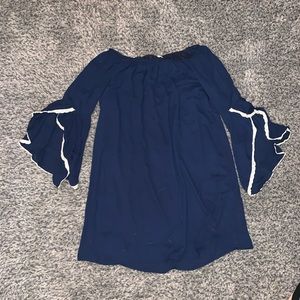 Southern Fried Chicks off the shoulder dress